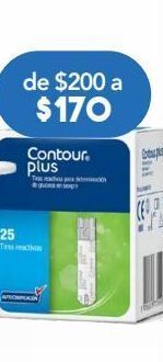 Contour plus diabetes tiras reactivas 25 piezas