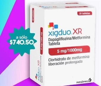 Xigduo xr 28 tableta caja