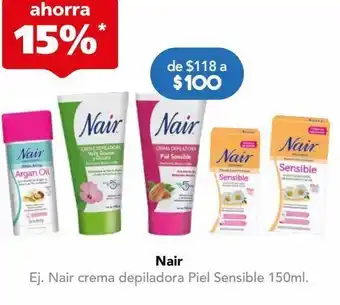 Farmacia San Pablo Nair sensible crema depiladora para piernas, brazos y axilas con aceite de almendras 150 ml oferta