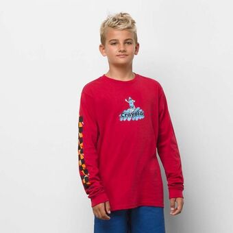 Vans Playeras vans x crayola crayon ls boys rojo cyuv oferta