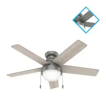 Ventilador de techo hunter de aspas reversibles estilo transicional