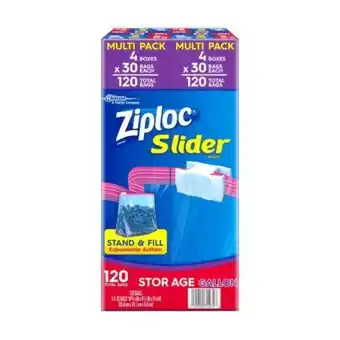 Bolsas herméticas ziploc slider 4 cajas con 30 pzas