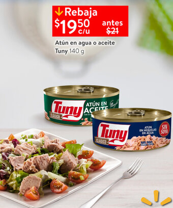 Walmart Atún en Agua o Aceite Tuny 140g oferta