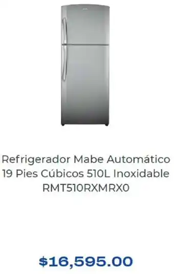 Chedraui Refrigerador Mabe Automático 19 Pies Cúbicos 510L oferta