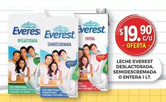 SuBodega Leche Everest Deslactosada Semidescremada o Entera 1lt oferta