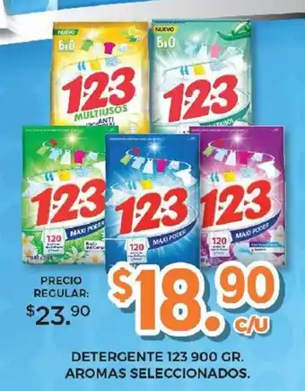 Detergente 1-2-3 900g Aromas Selecionados