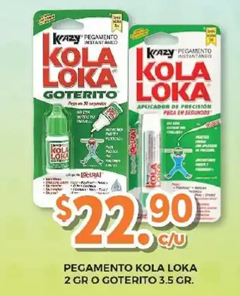 SuBodega Pegamento Kola Loka 2g o Goterito 3.5g oferta