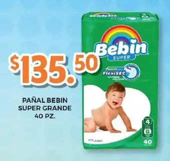 Pañal Bebin Super Grande 40pz
