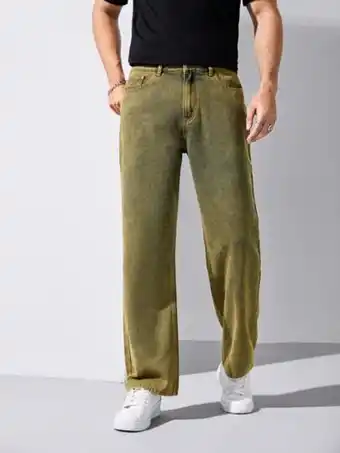 SHEIN Shein hombres vaqueros de pierna recta oferta
