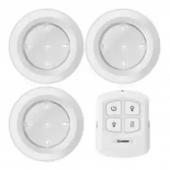 Juego de 3 mini lámparas led con control remoto