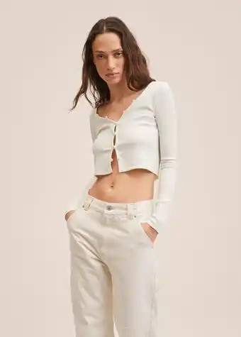 Mango Cárdigan canalé botones oferta