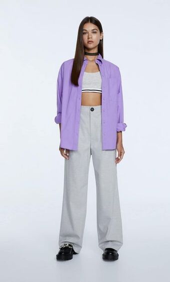 Stradivarius Pantalón wide leg oferta