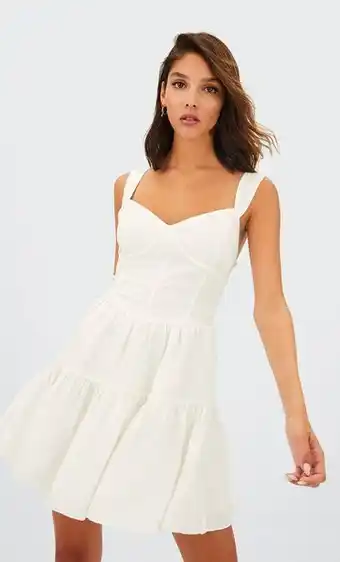 Stradivarius Vestido lino corset oferta