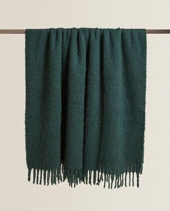 ZARA HOME Manta lana cardada oferta
