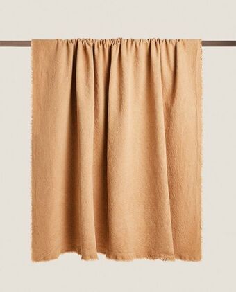 ZARA HOME Manta lino y algodón oferta