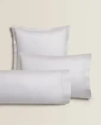 ZARA HOME (300 hilos) funda de almohada satén festón oferta