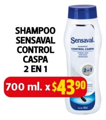 Farmacias Guadalajara Shampoo Sensaval Control Caspa 2 en 1 700ml oferta