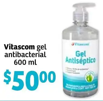 Soriana Híper Vitascom Gel Antibacterial 600ml oferta