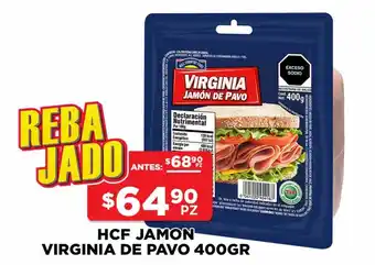 HEB Hill Country Fare Jamón Virginia de Pavo 400g oferta