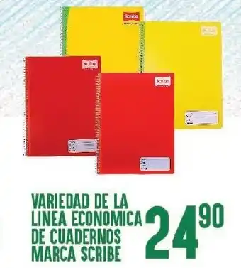 Variedad de La Linea Economica de Cuadernos Marca Scribe