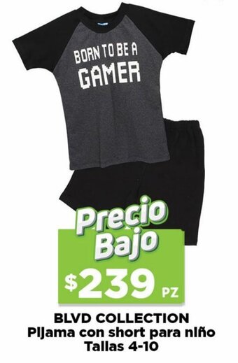 HEB BLVD Collection Pijama con Short para Niño Tallas 4-10 oferta