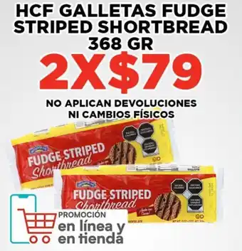 HEB HCF Galletas Fudge Striped Shortbread 2 x 368g oferta