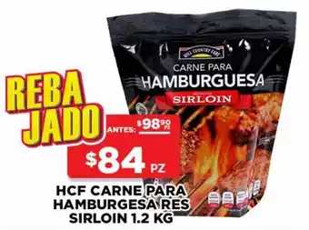 HEB HCF Carne para Hamburgesa Res Sirloin 1.2kg oferta