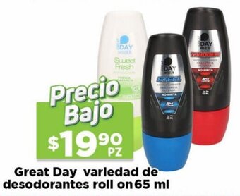 Great Day Variedad de Desodorantes Roll On 65ml