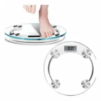 Fandeal Bascula digital 180kg vidrio templado redonda cristal baño oferta