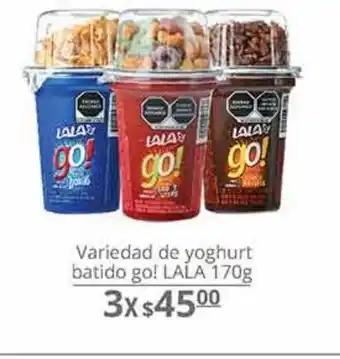 La Comer Variedad de yoghurt batido go! lala 170g oferta