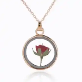 Fandeal Collar de flores secas de rosa natural oferta