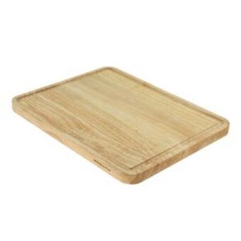 Tabla para picar grande kitchenaid hecha de madera de caucho con bordes ati escurrimiento