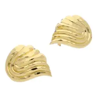 Nacional Monte de Piedad Aretes labrados en oro amarillo 18 kilates. oferta