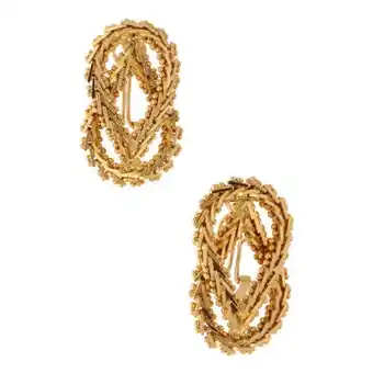 Nacional Monte de Piedad Aretes boleados en oro amarillo 18 kilates. oferta
