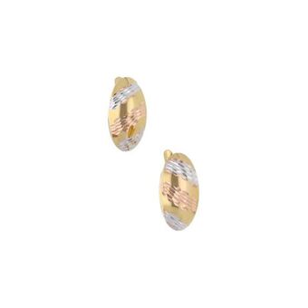 Aretes diseño especial en oro amarillo 14 kilates.