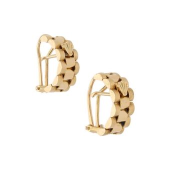 Nacional Monte de Piedad Aretes diseño especial en oro amarillo 18 kilates. oferta