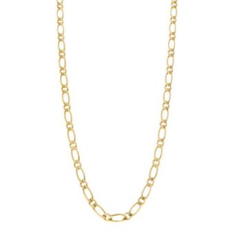 Nacional Monte de Piedad Collar eslabón uno por uno en oro amarillo 14 kilates. oferta