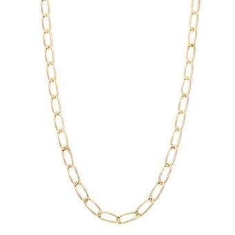 Nacional Monte de Piedad Collar eslabón encontrado facetado en oro amarillo 14 kilates. oferta