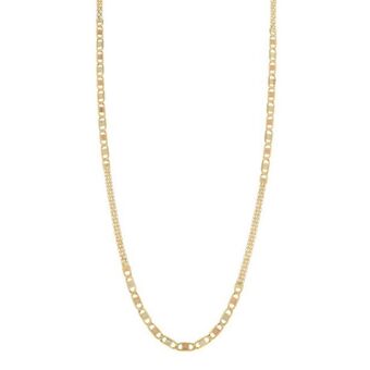 Nacional Monte de Piedad Collar eslabón combinado en oro tres tonos 14 kilates. oferta