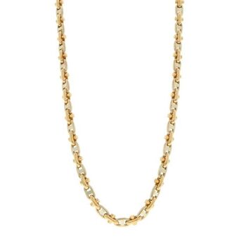 Nacional Monte de Piedad Collar eslabón combinado en oro dos tonos 14 kilates. oferta