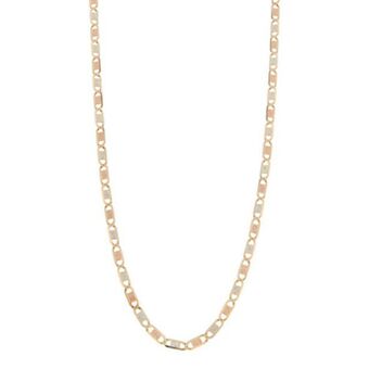 Nacional Monte de Piedad Collar eslabón nudo marino en oro tres tonos 14 kilates. oferta