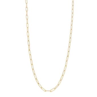 Nacional Monte de Piedad Collar eslabón cruzado en oro amarillo 14 kilates. oferta