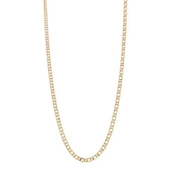 Nacional Monte de Piedad Collar eslabón encontrado doble en oro amarillo 14 kilates. oferta