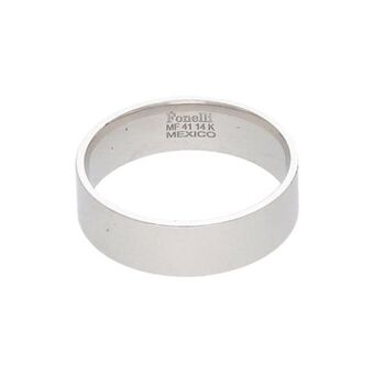 Nacional Monte de Piedad Argolla lisa en oro blanco 14 kilates. oferta