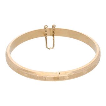 Nacional Monte de Piedad Pulsera de arillo articulada labrada en oro amarillo 18 kilates. oferta