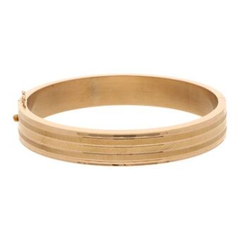 Nacional Monte de Piedad Pulsera de arillo articulada estriada en oro amarillo 18 kilates. oferta
