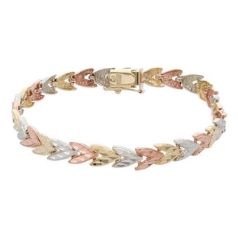 Nacional Monte de Piedad Pulsera eslabón articulado en oro tres tonos 14 kilates. oferta