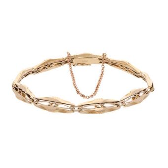 Nacional Monte de Piedad Pulsera eslabón articulado en oro amarillo 14 kilates. oferta