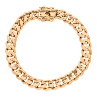 Nacional Monte de Piedad Pulsera eslabón barbado en oro amarillo 18 kilates. oferta
