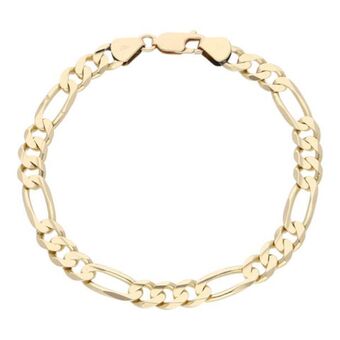 Nacional Monte de Piedad Pulsera de tres eslabones por uno en oro amarillo 14 kilates. oferta